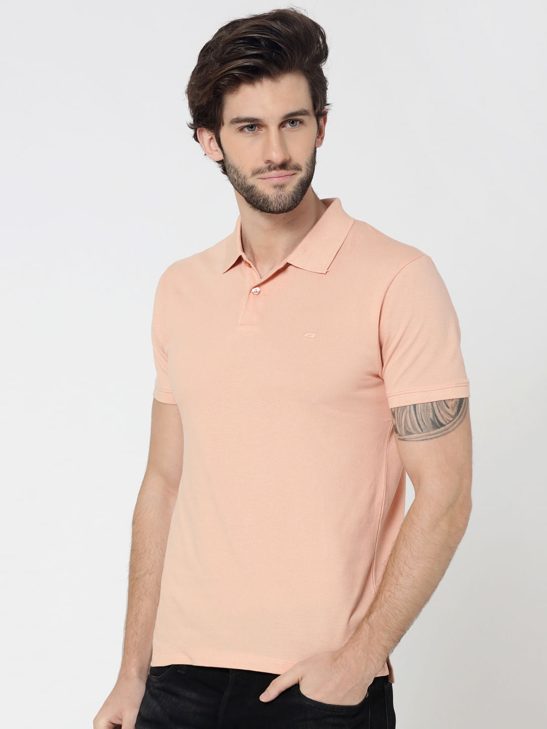 Peach Polo T-Shirt - S