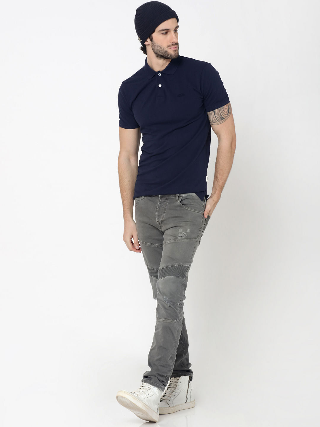 Dark Blue Polo T-Shirt