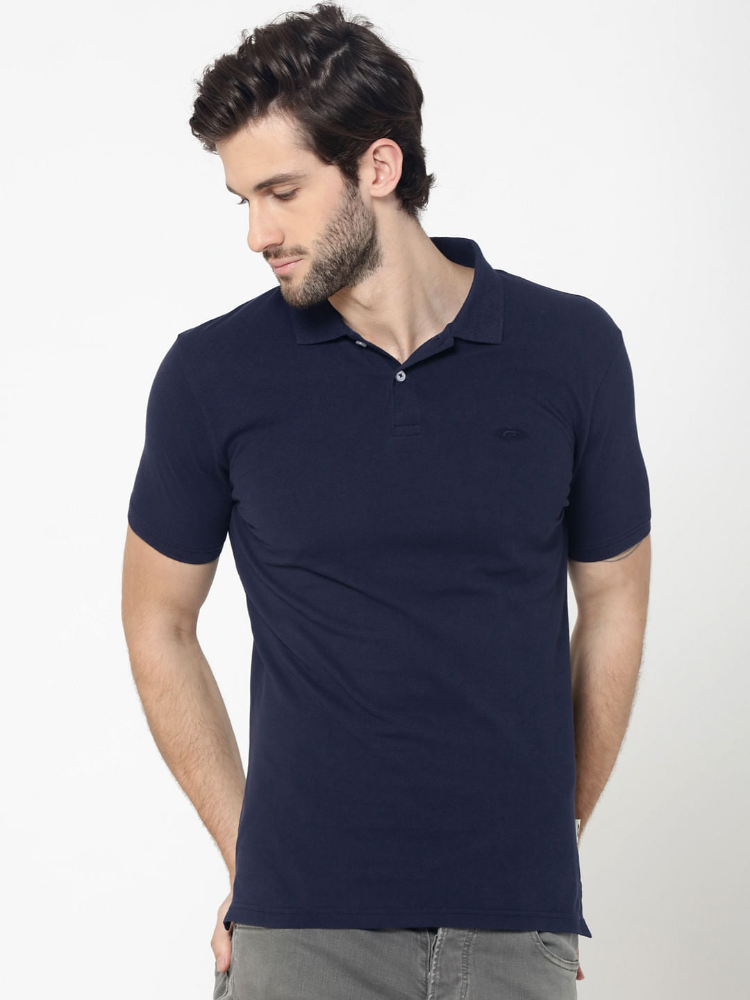 Dark Blue Polo T-Shirt - S
