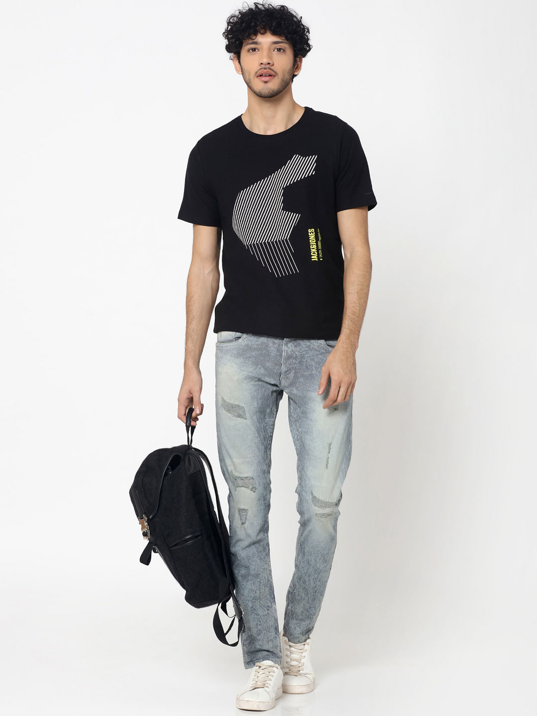 Blue Heavy Distressed Glenn Slim Jeans