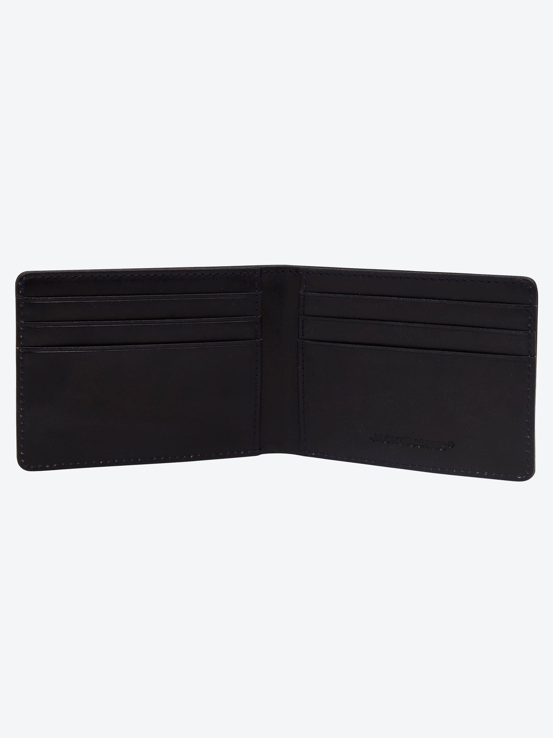 Black And Brown Colour Blocked Leather Wallet