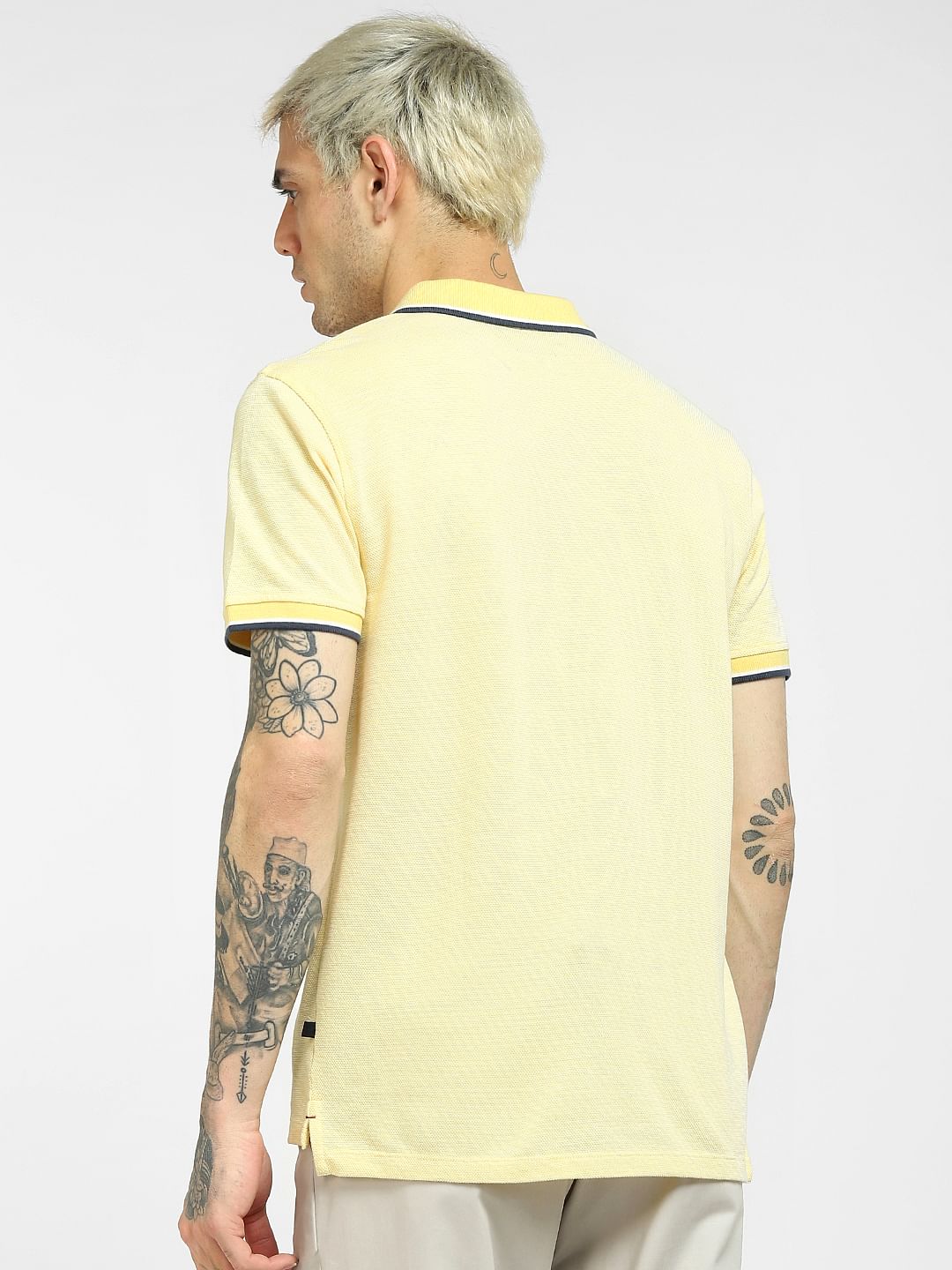 Yellow Polo Neck T-shirt