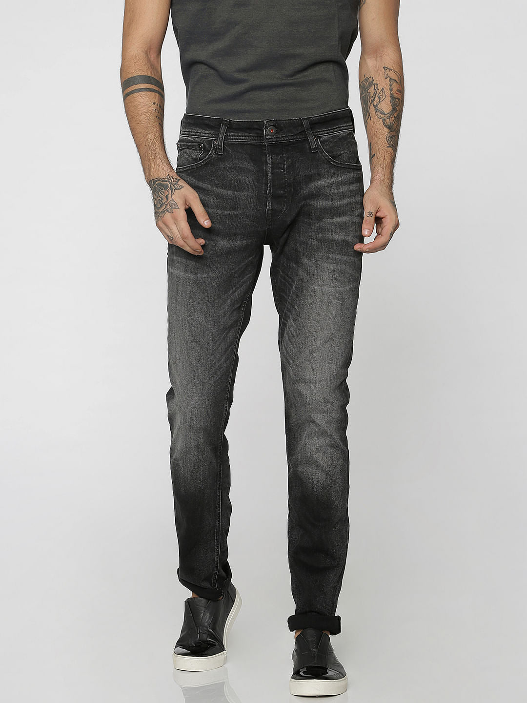 Black Faded Tim Anti Fit Jeans - 29/30