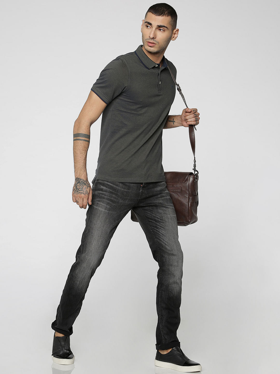 Black Faded Tim Anti Fit Jeans