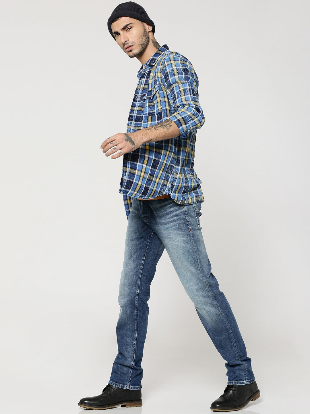 Dark Blue Clark Regular Fit Jeans - 29/30