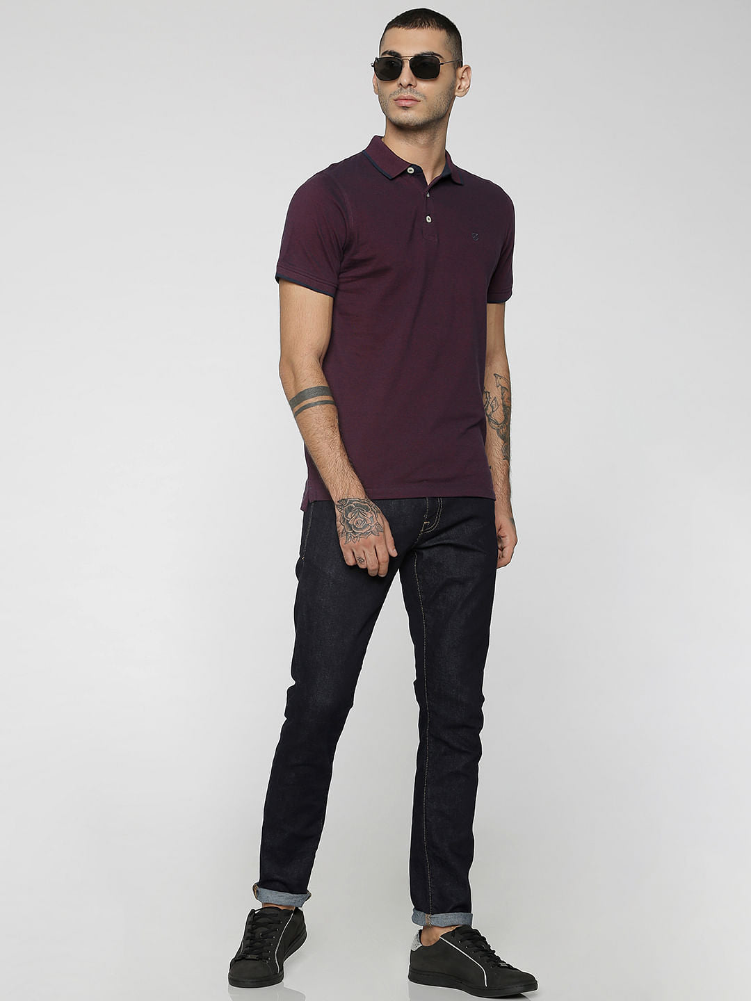 Burgundy Polo T-Shirt