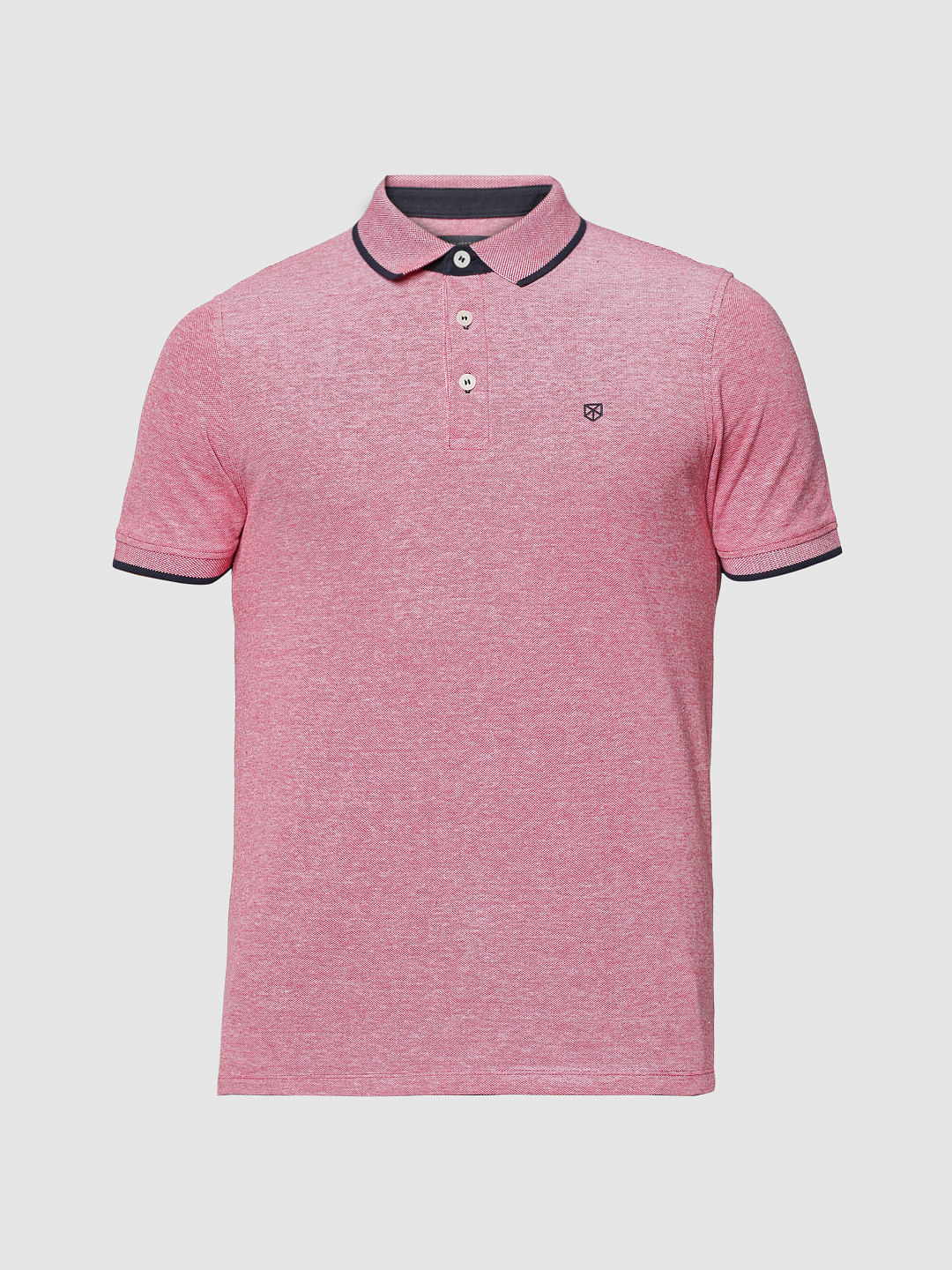 Red Polo Neck T-Shirt