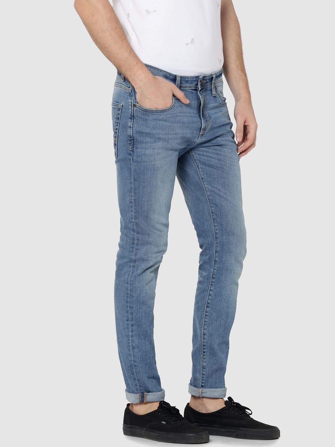 Light Blue Ben Low Rise Skinny Fit Jeans