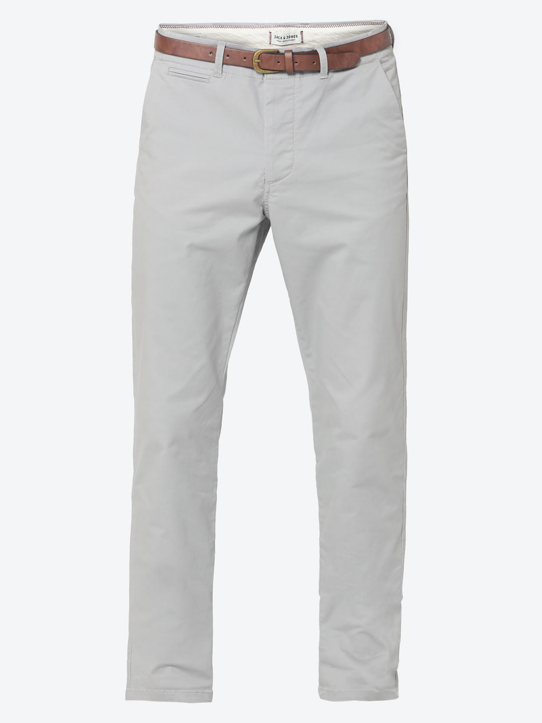 Grey Mid Rise Slim Fit Chinos