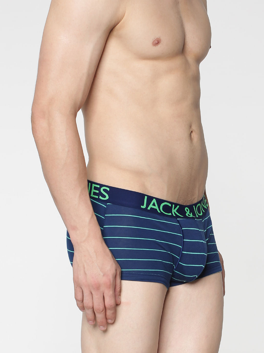 Blue Stripe Brazilian Trunks