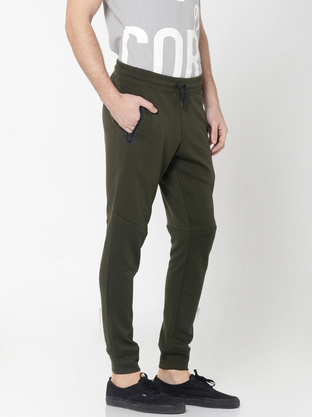 Olive Green Drawstring Sweatpants