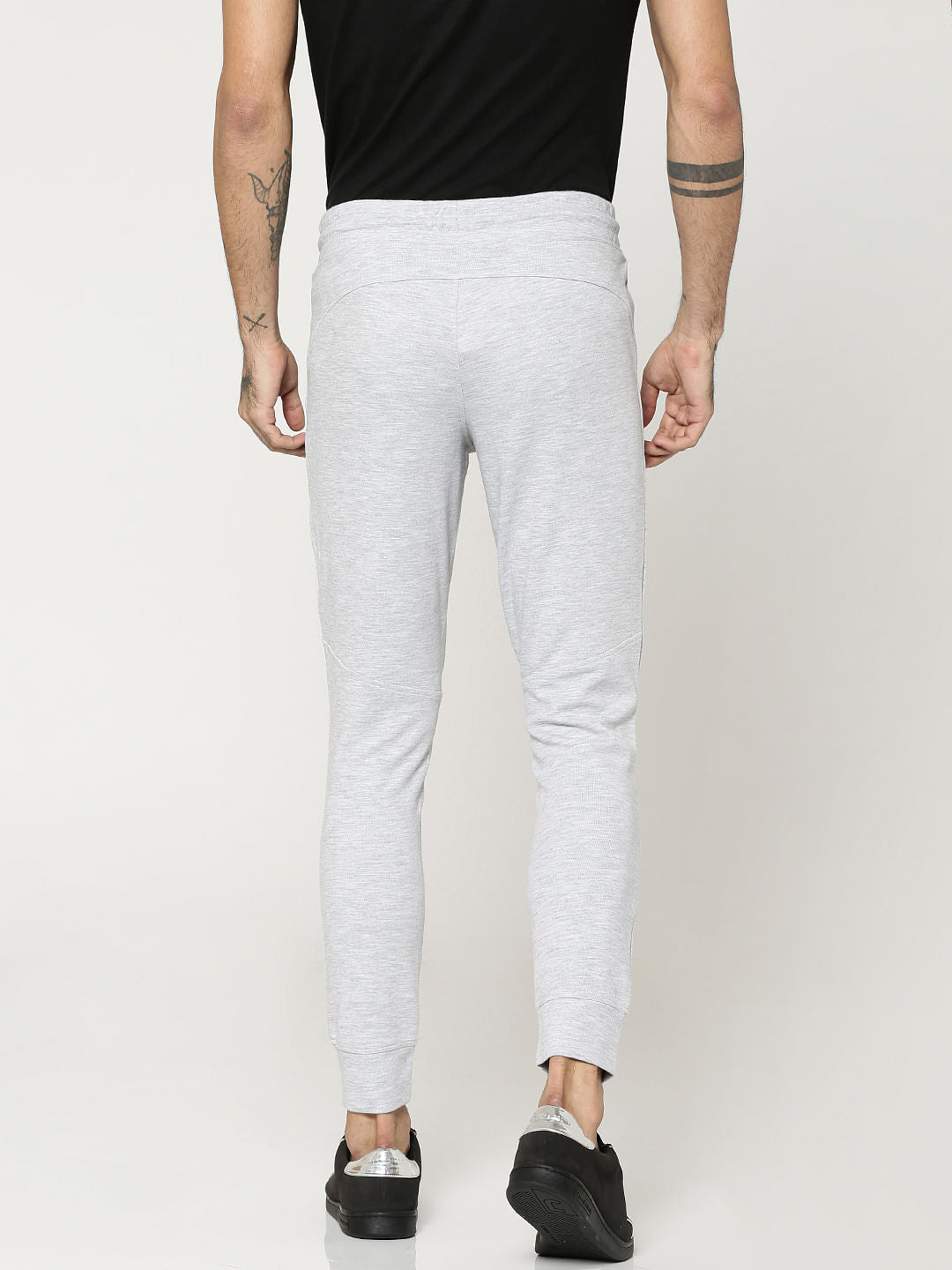 Grey Contrast Pocket Lining Sweatpants