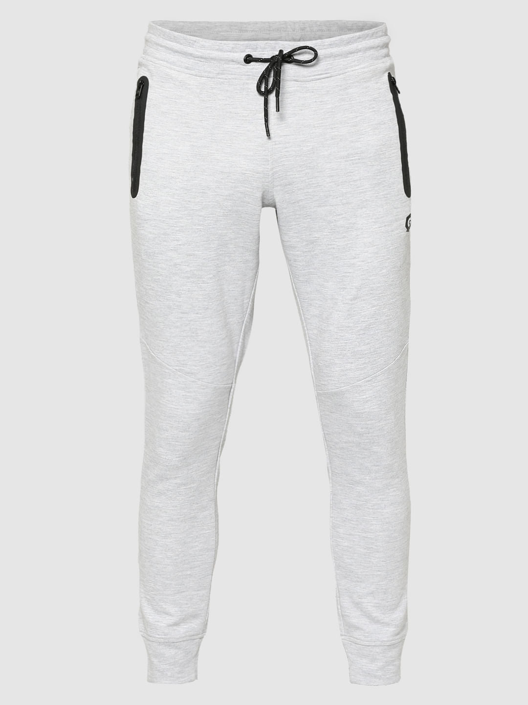 Grey Contrast Pocket Lining Sweatpants