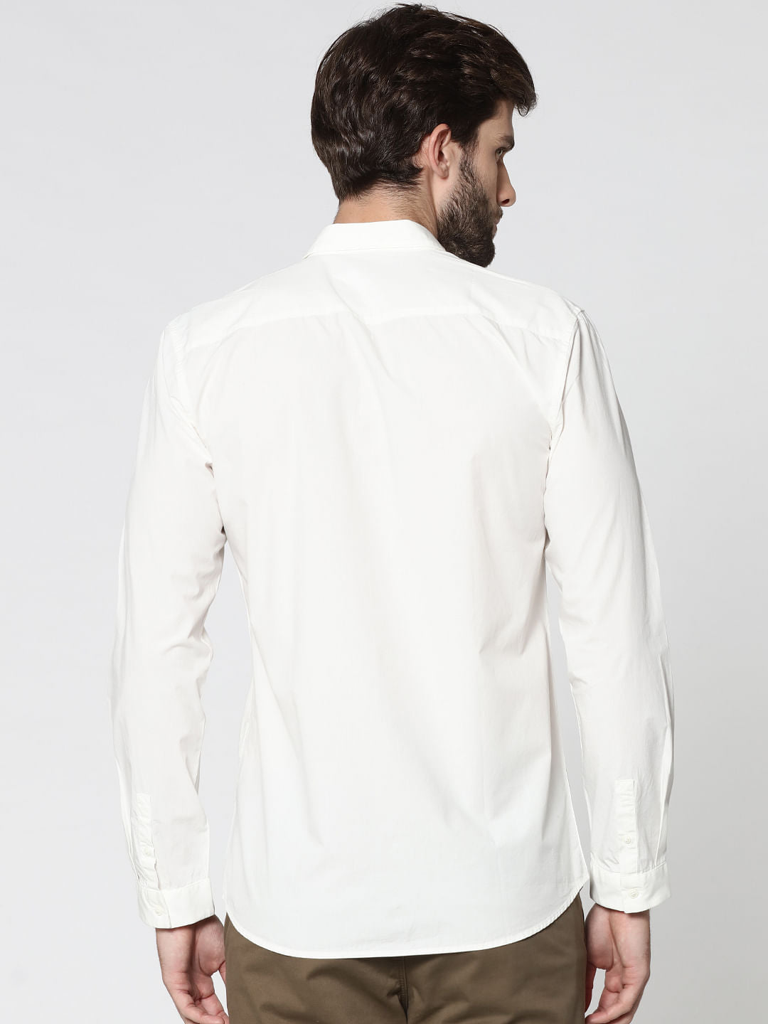 White Bird Print Full Sleeves Shirt