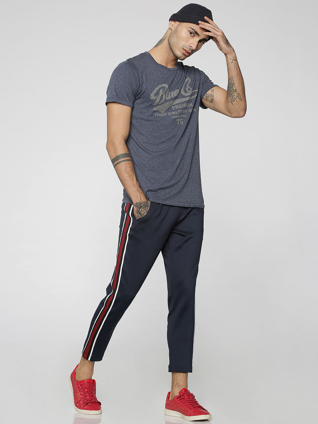 Blue Racer Striped Drawstring Pants
