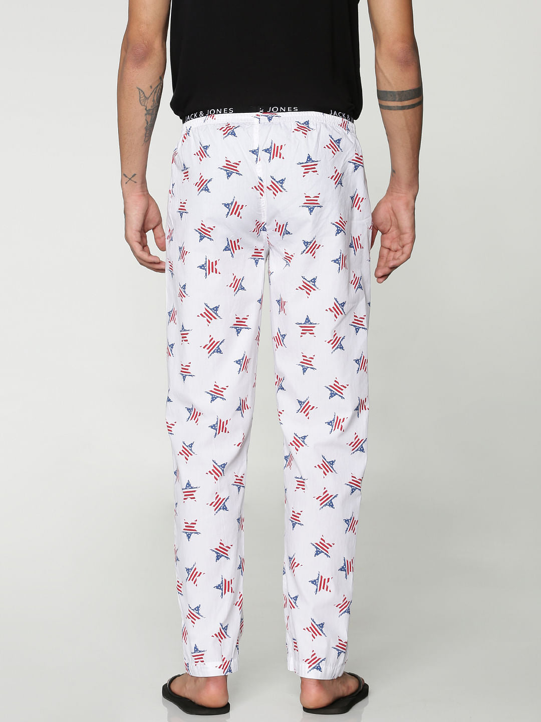 White All Over Star Print Pyjama