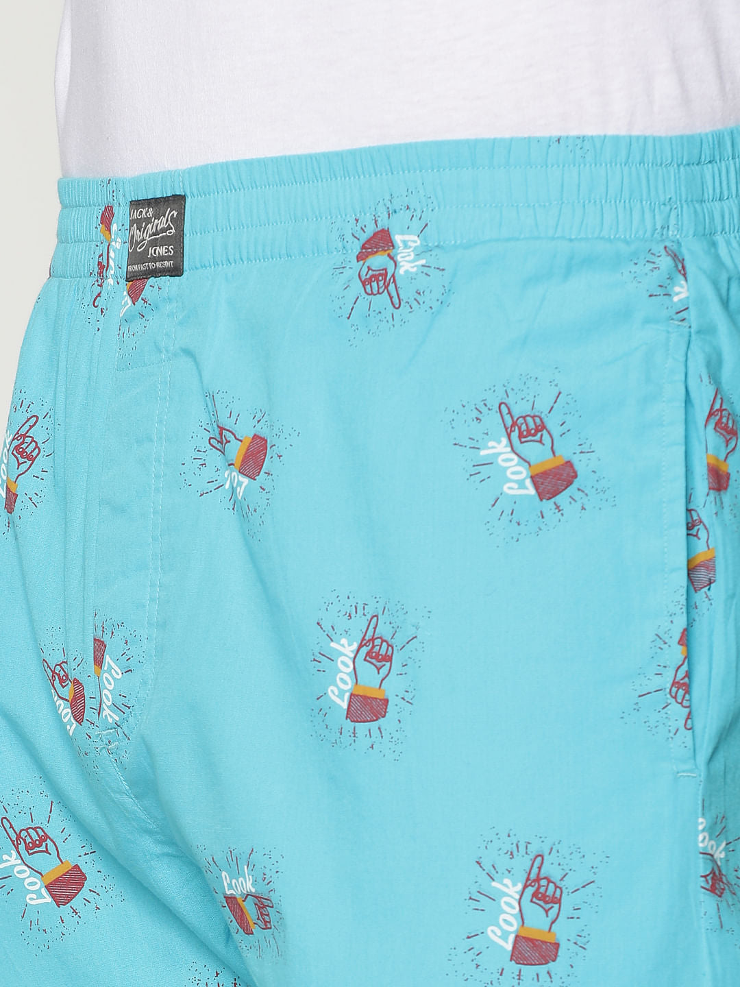 Blue All Over Graphic Print Pyjama