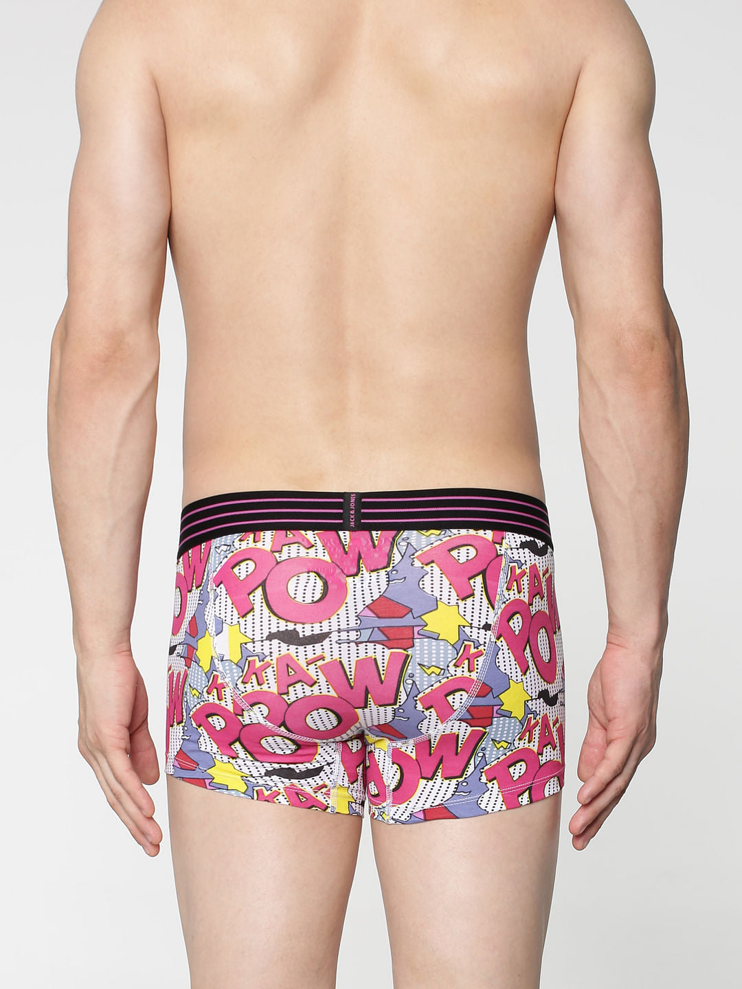 Pink Pow Text Print Trunks