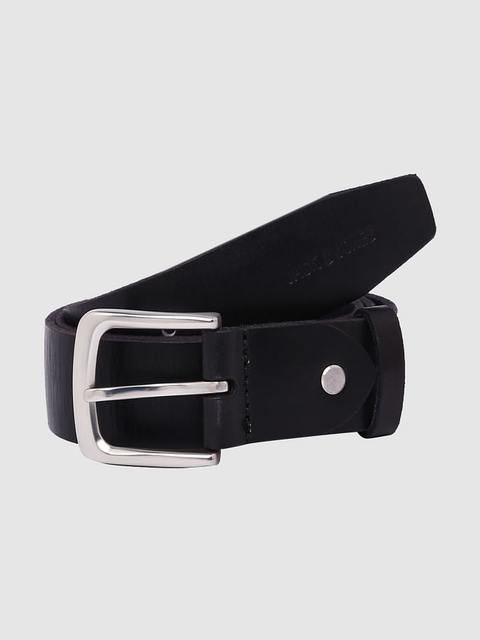 Black Leather Belt - 32