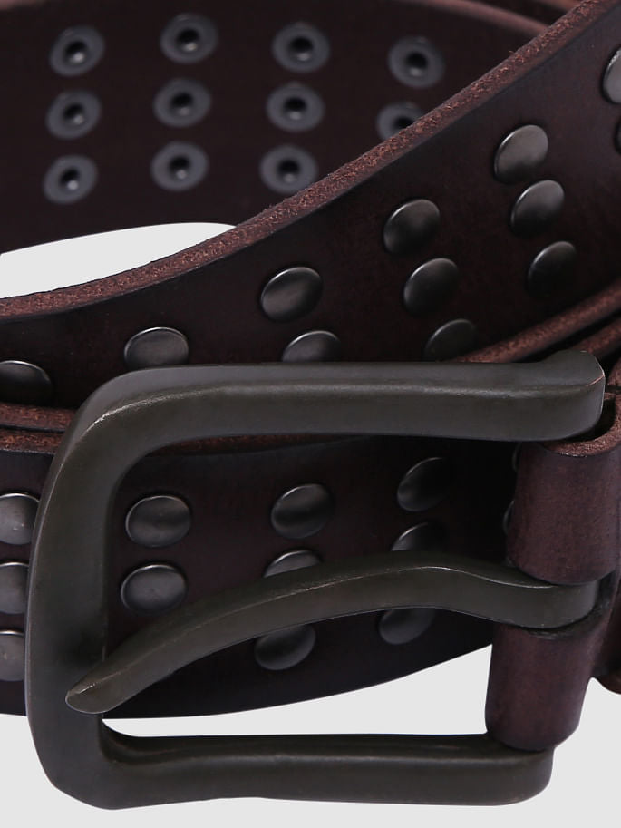Chocolate Brown Studded Belt