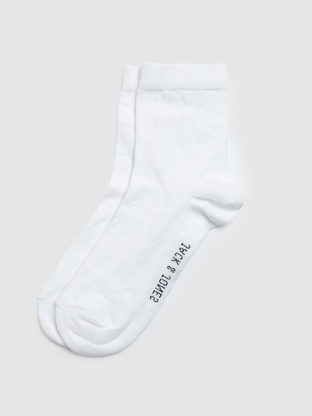 White Mid Calf Length Socks - ONE