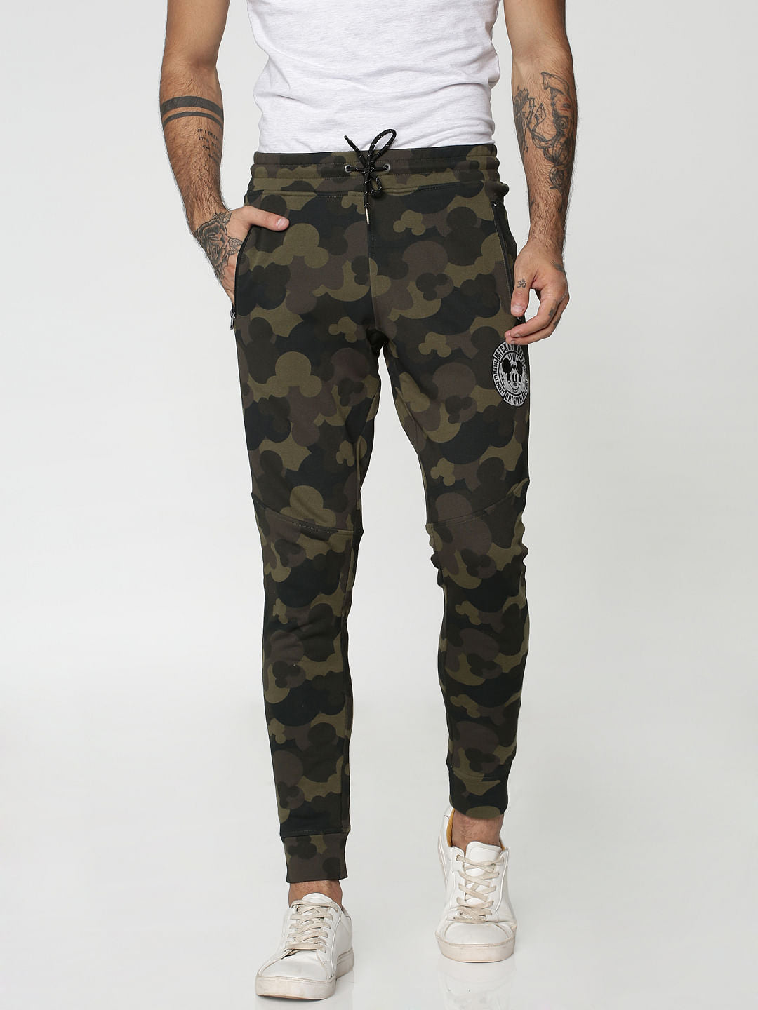 Mickey Black Mickey Camo Print Sweatpants - S
