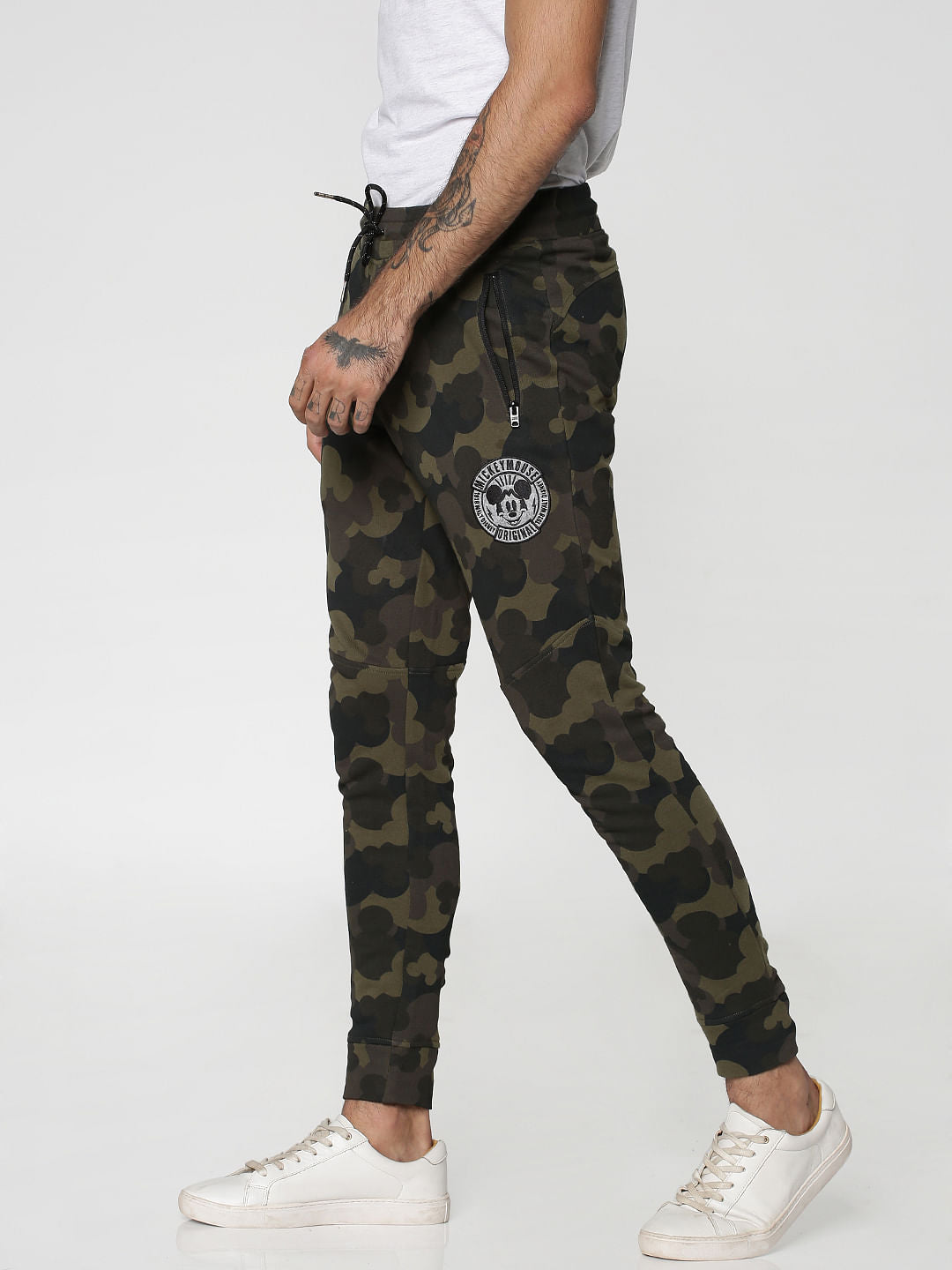 Mickey Black Mickey Camo Print Sweatpants