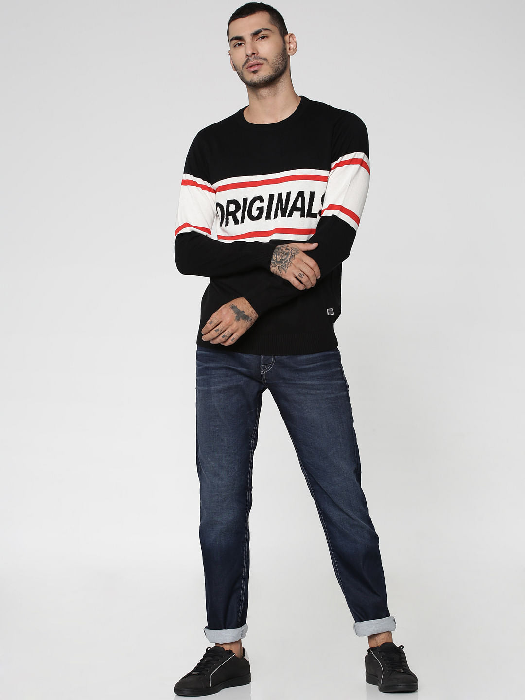 Black Logo Print Sweatshirt