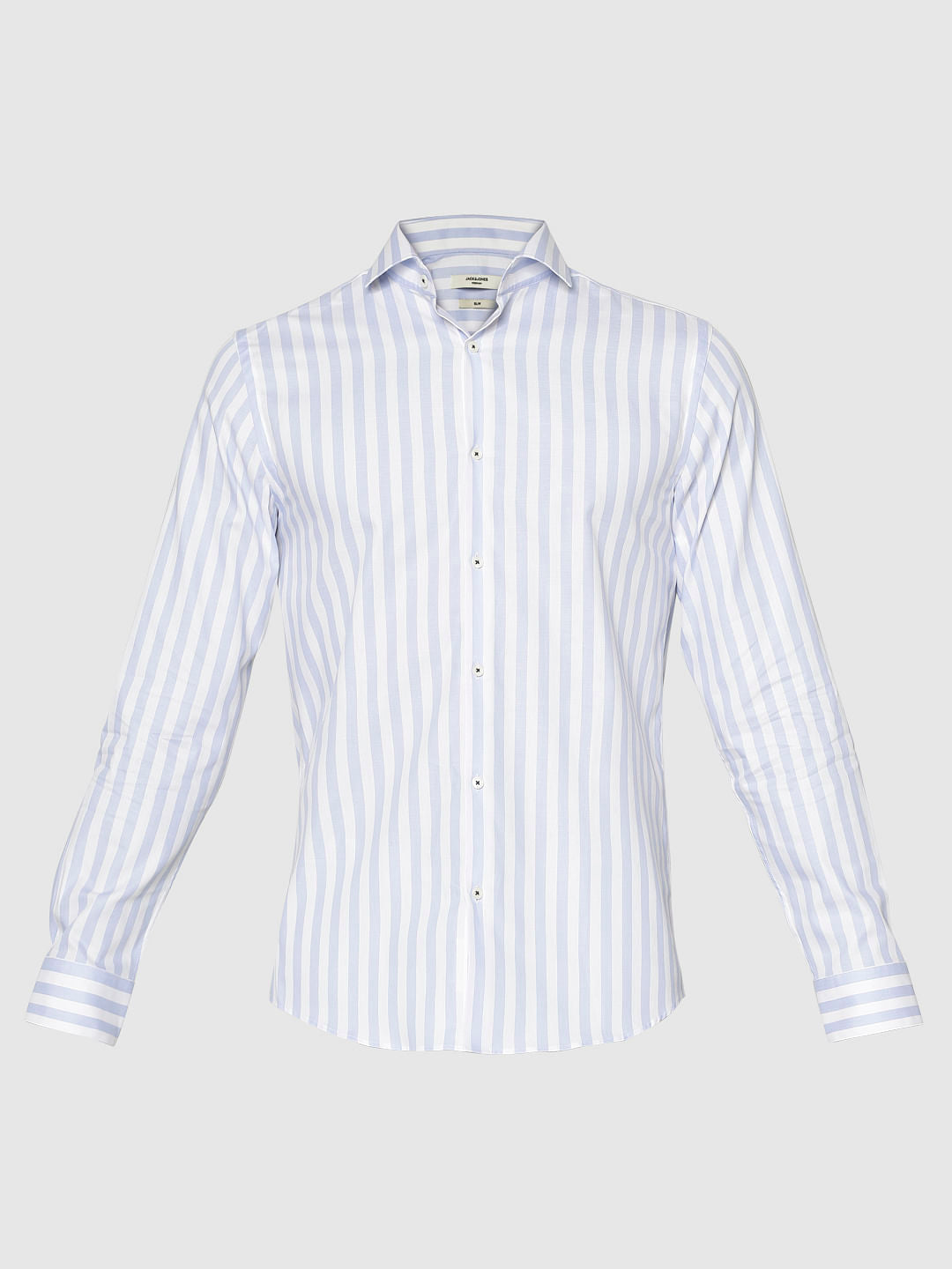 Blue Striped Full Sleeves Shirt