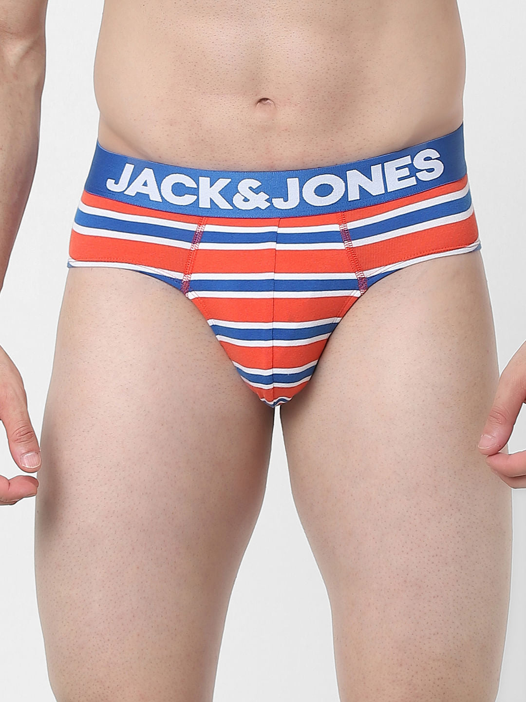 Red Striped Briefs - S