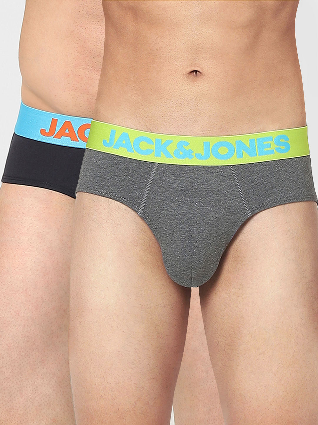 Black & Grey Briefs - Pack of 2 - S