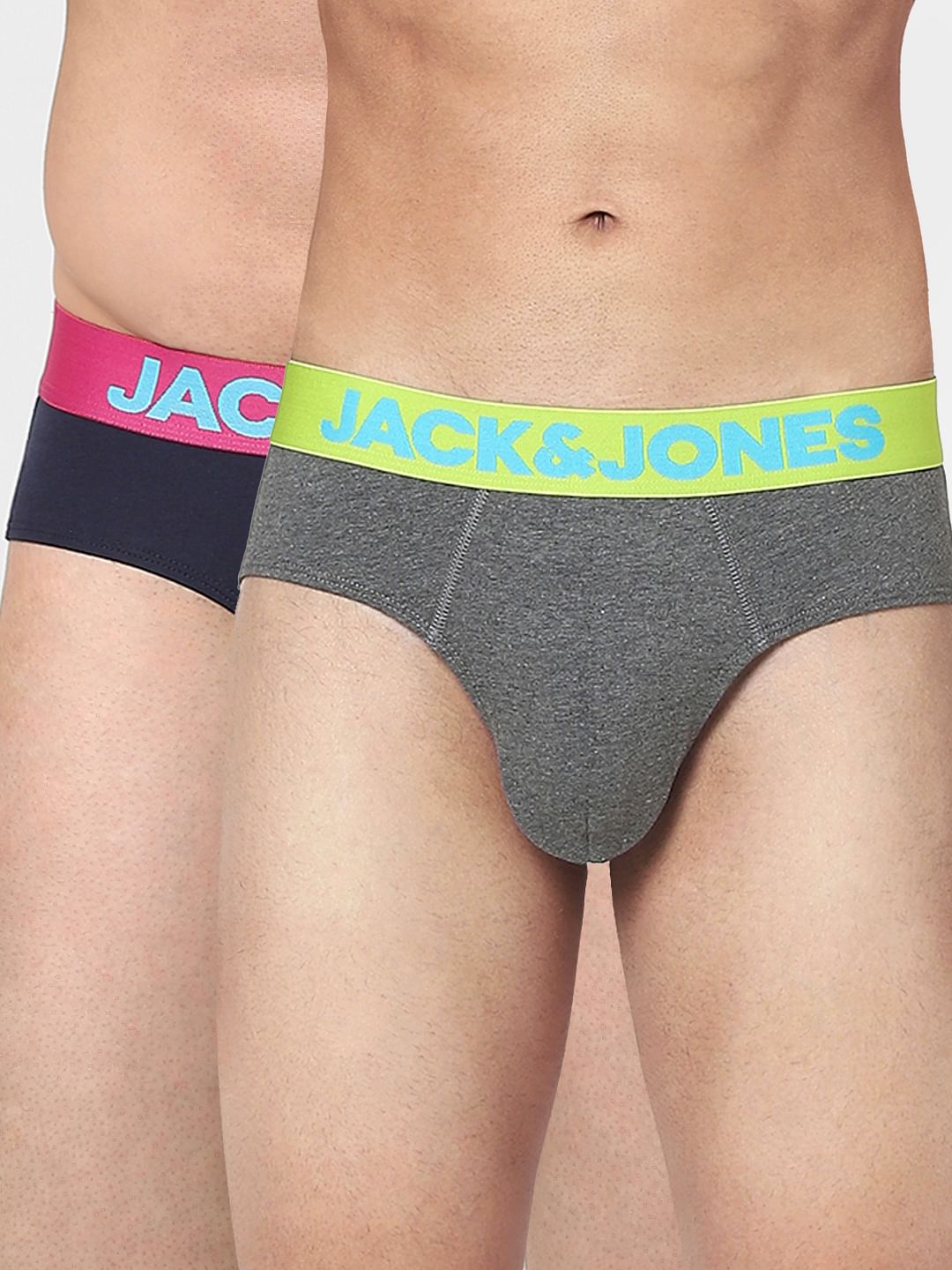 Grey & Blue Briefs - Pack of 2 - S