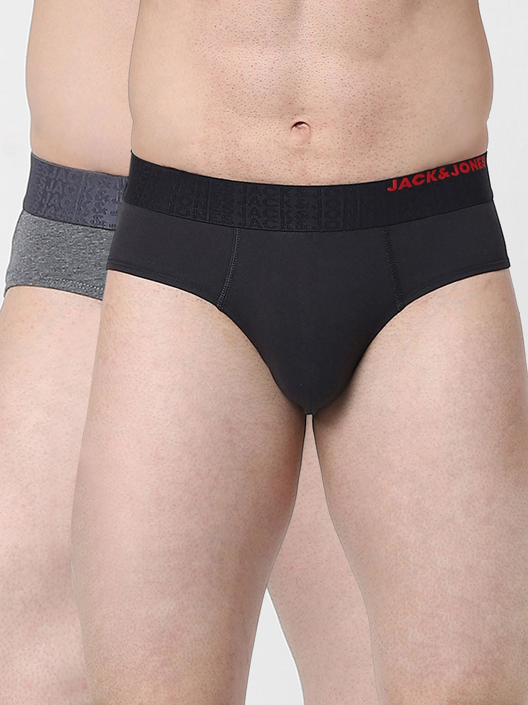 Pack of 2 Black & Grey Briefs - S
