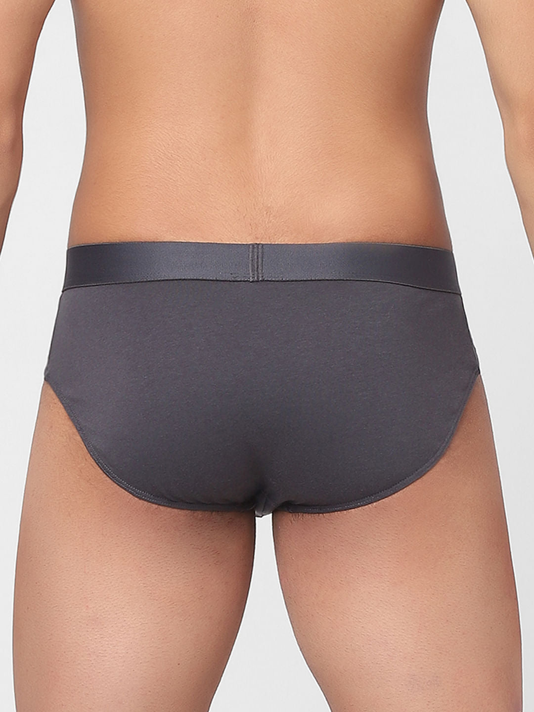 Pack Of 2 Grey & Maroon Briefs