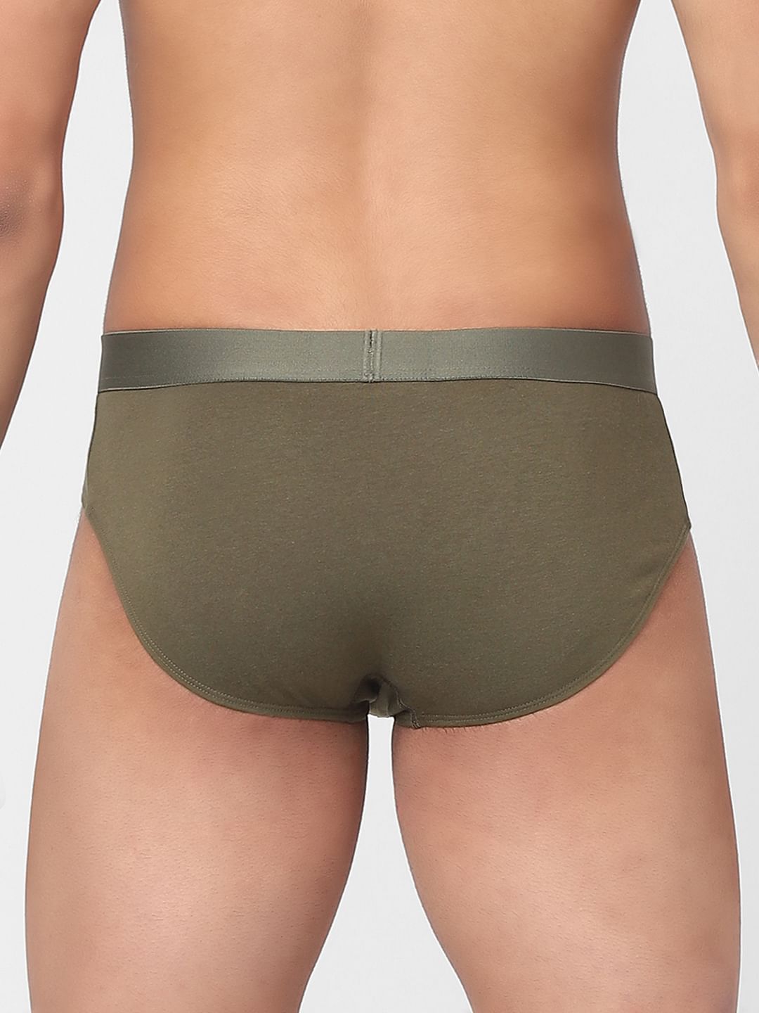Pack Of 2 Grey & Green Briefs