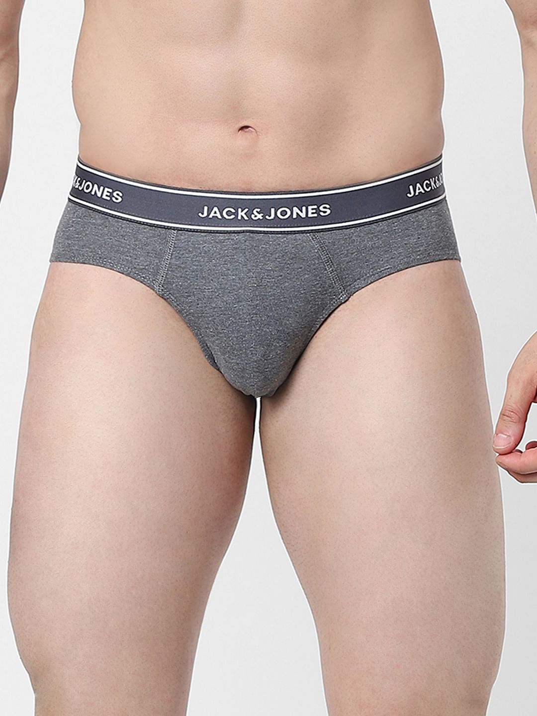 Navy Blue & Grey Briefs - Pack of 2