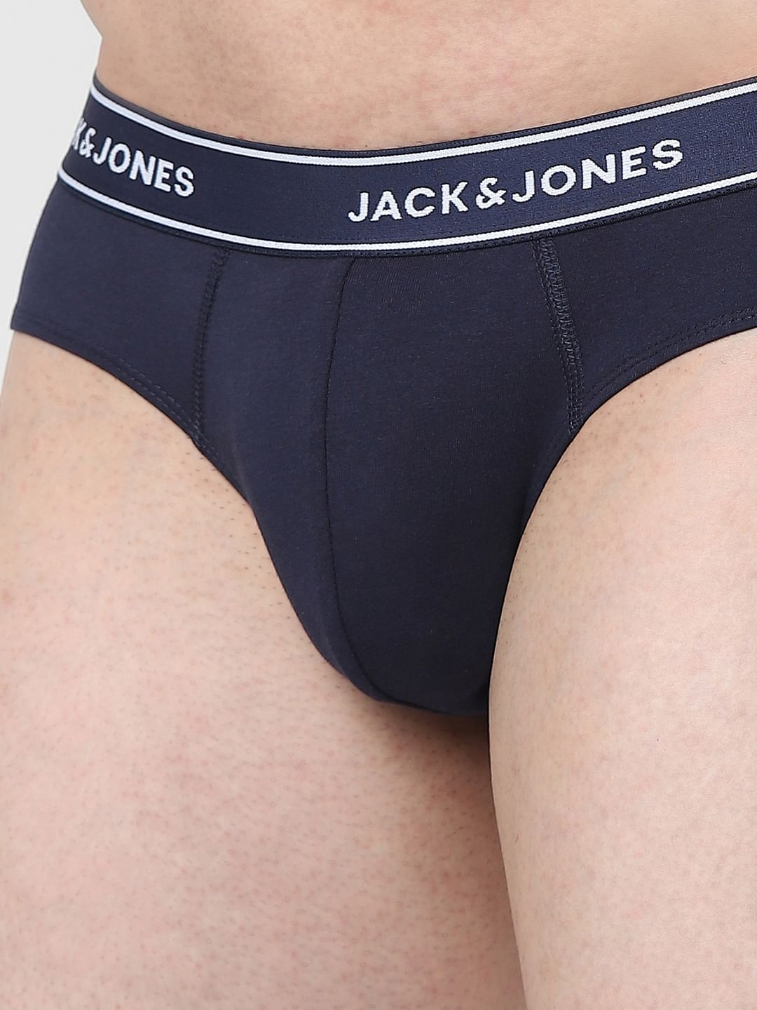 Navy Blue & Grey Briefs - Pack of 2