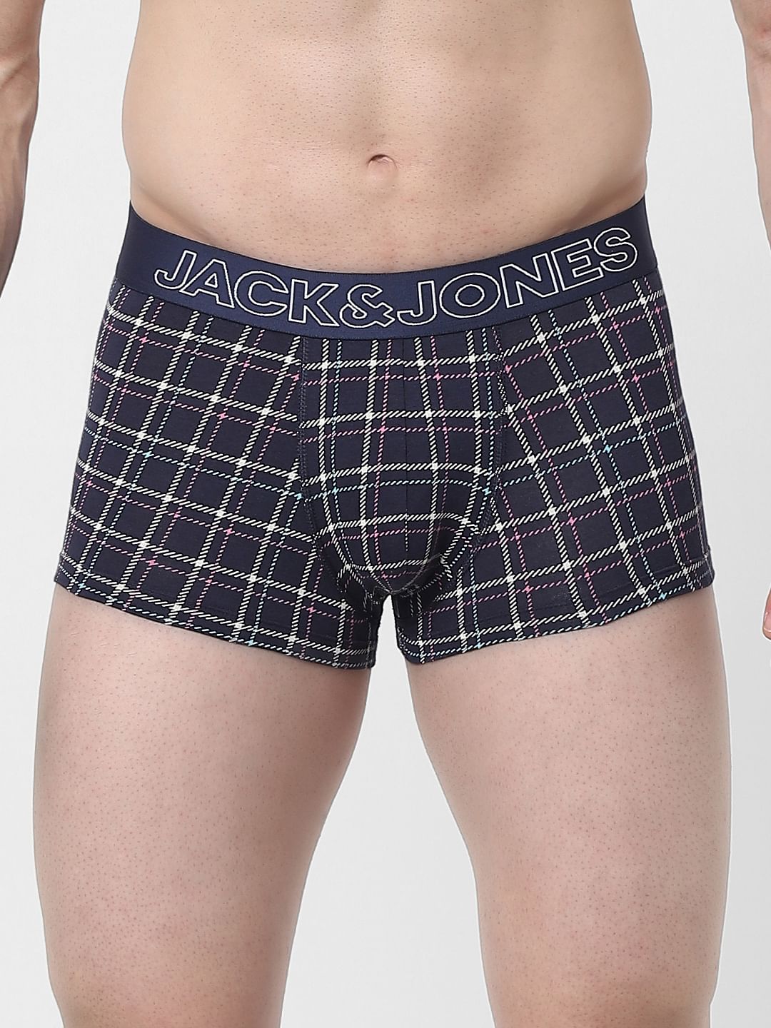 Blue Check Trunks - S
