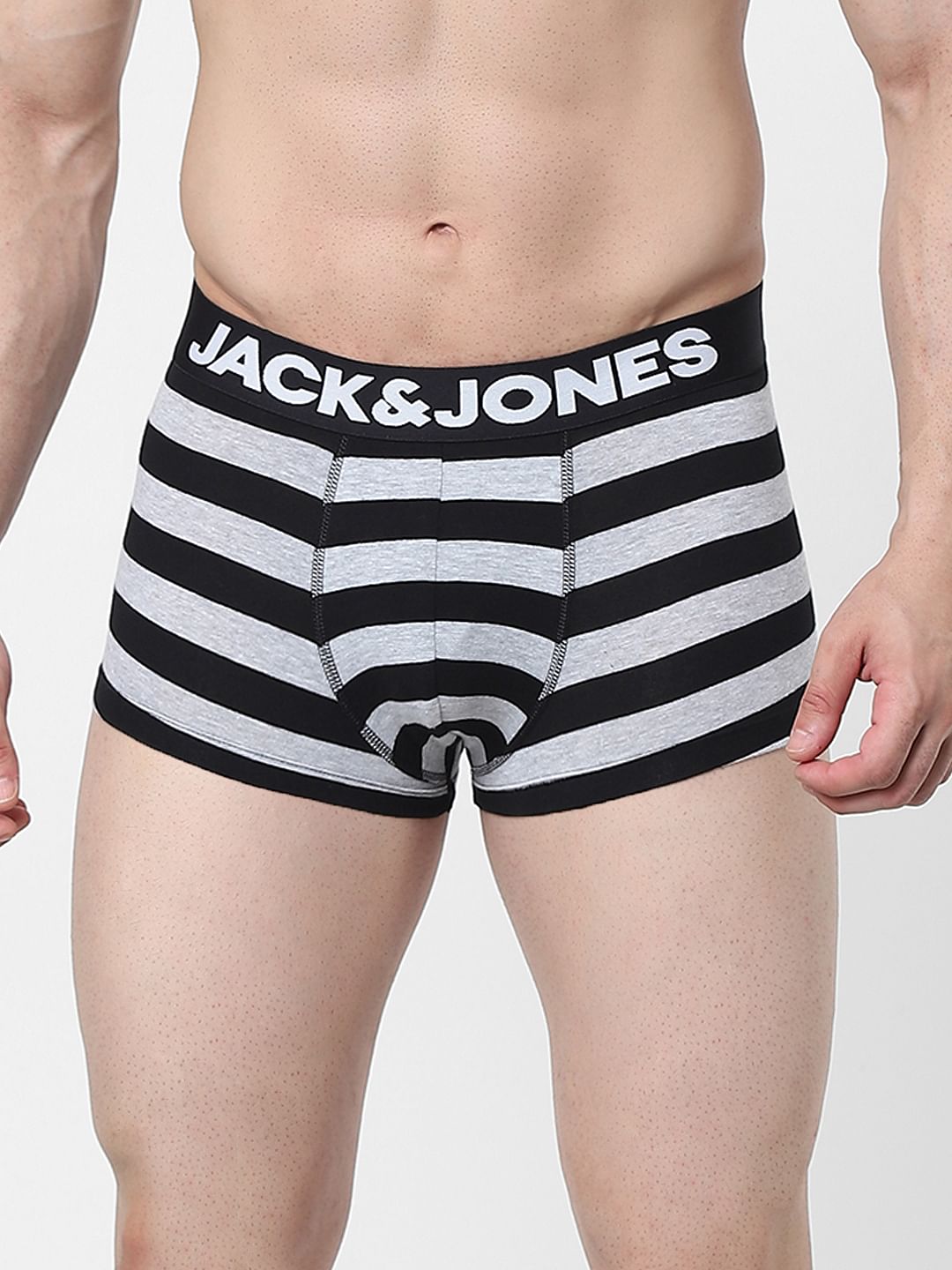 Black Striped Trunks - S