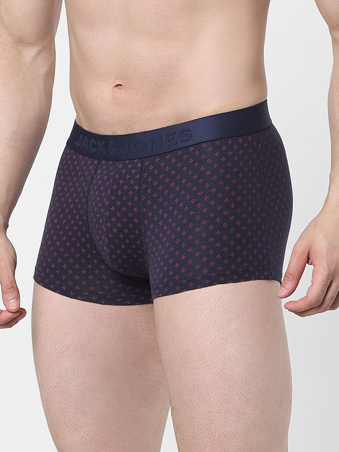 Blue Printed Trunks