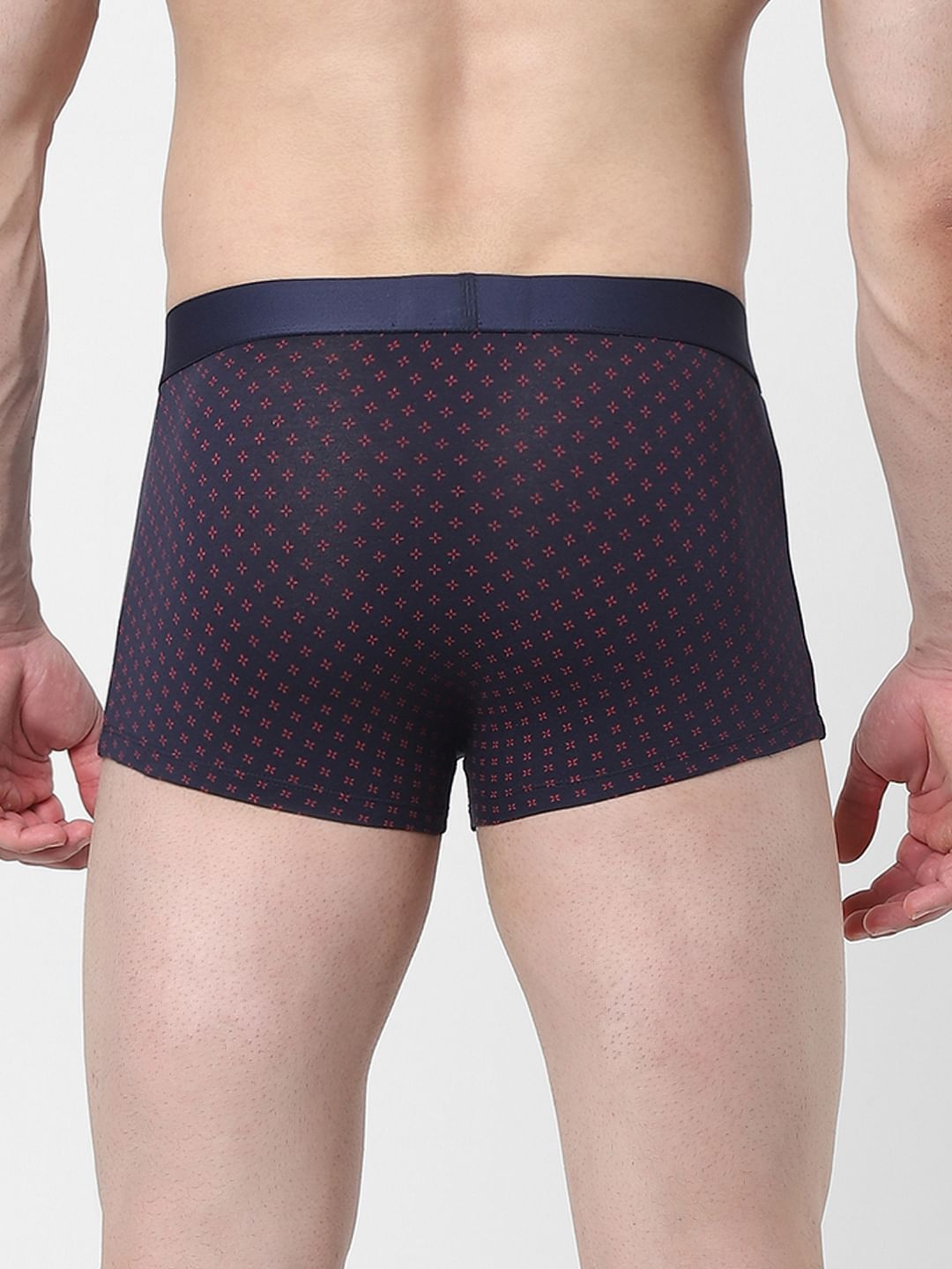 Blue Printed Trunks