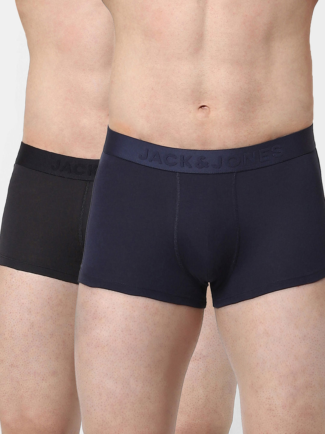 Pack of 2 Black & Navy Blue Trunks