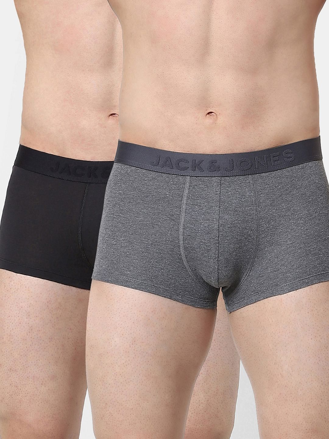 Pack of 2 Black & Grey Trunks - S