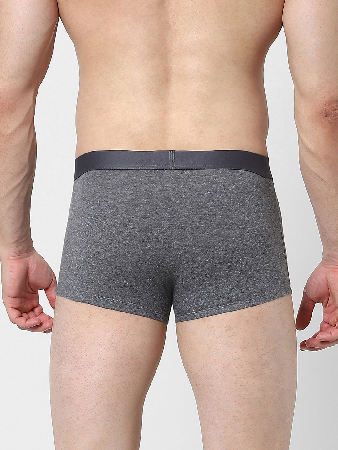 Grey & Navy Blue Trunks - Pack of 2