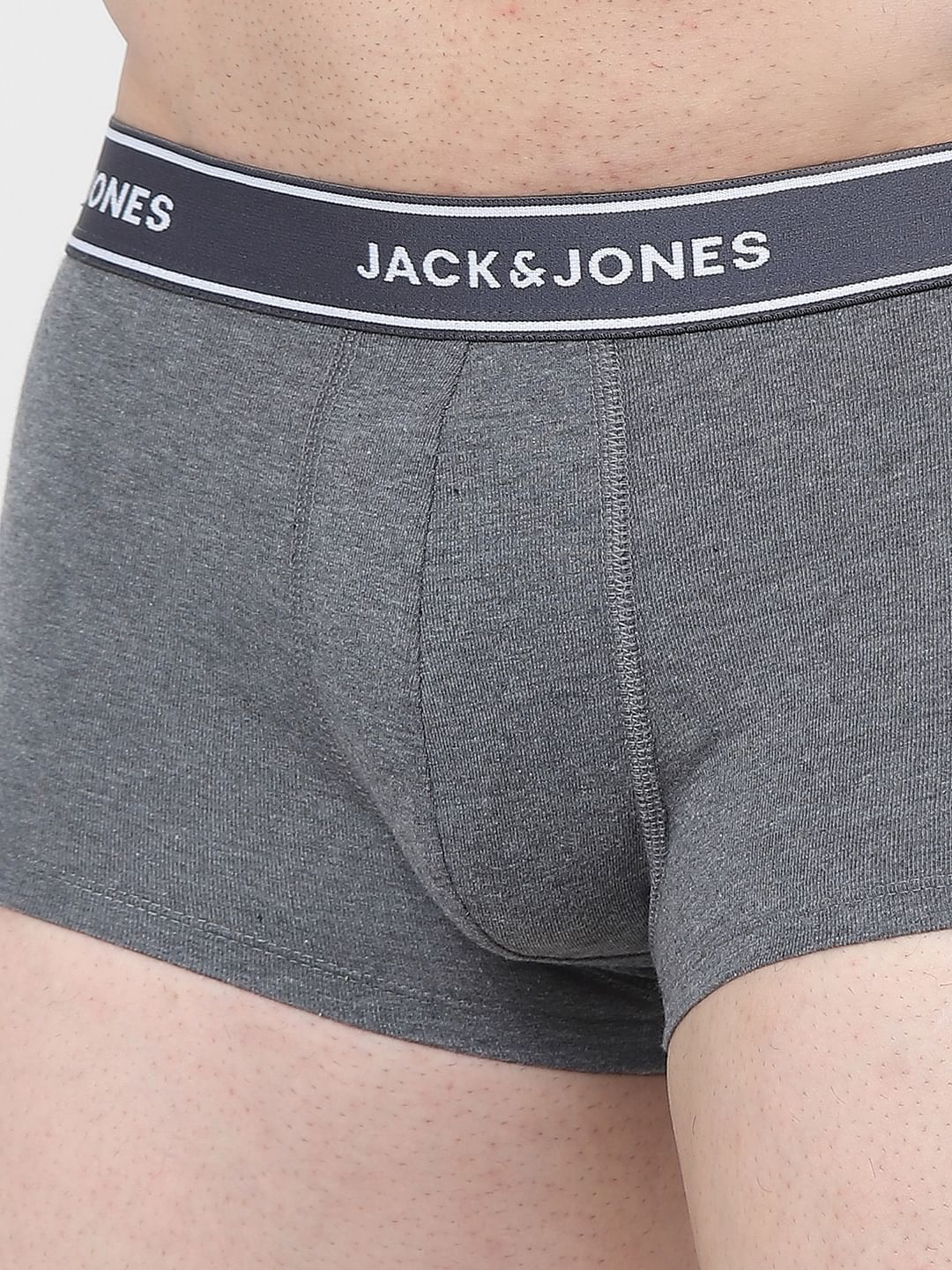 Grey & Navy Blue Trunks - Pack of 2
