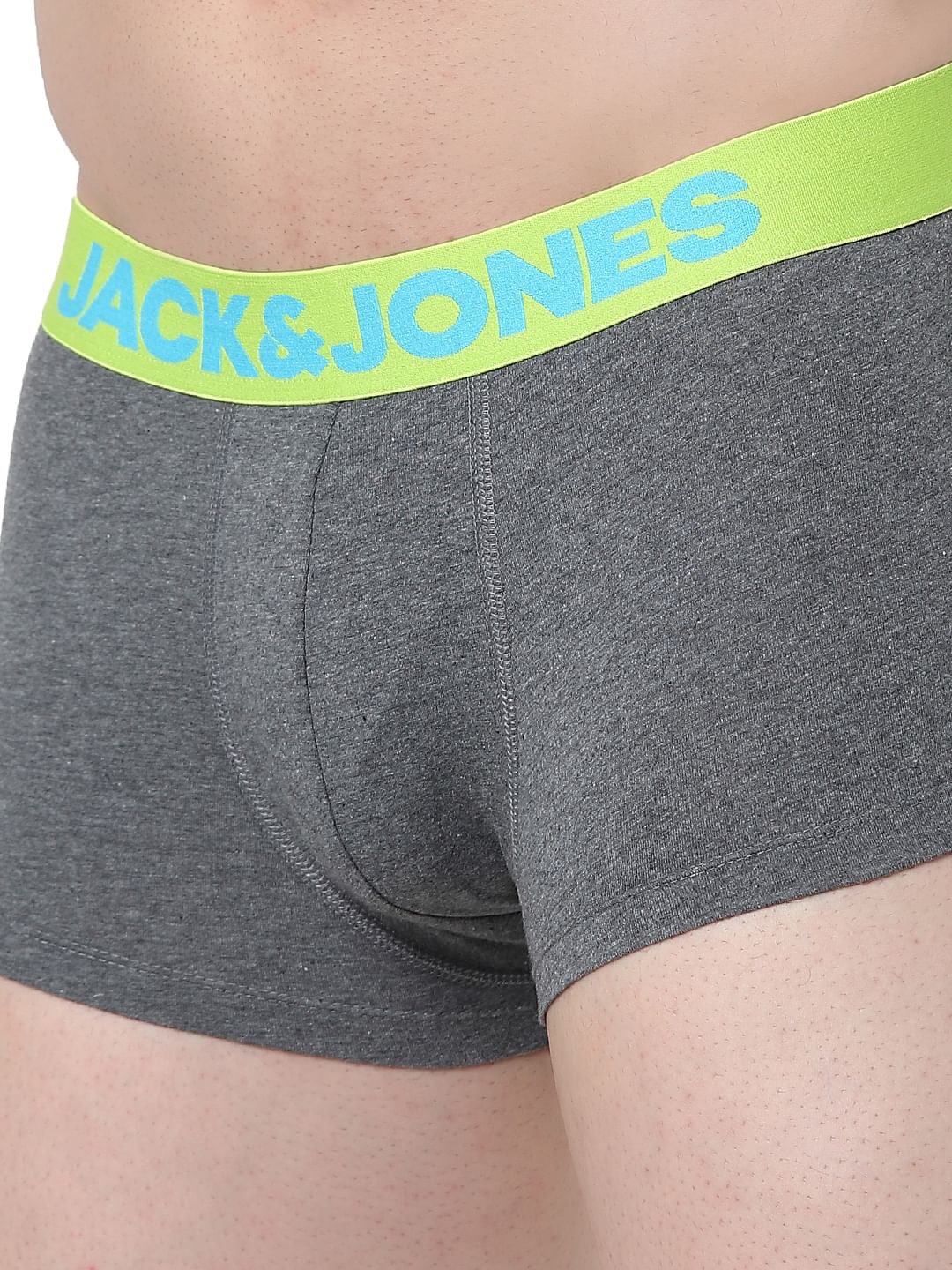 Pack of 2 Navy Blue & Grey Logo Print Trunks