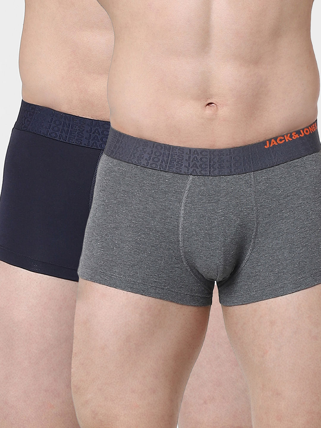 Pack Of 2 Navy Blue & Grey Trunks