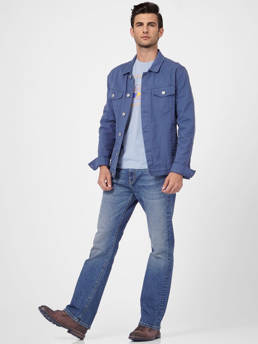 Blue High Rise Bootcut Jeans