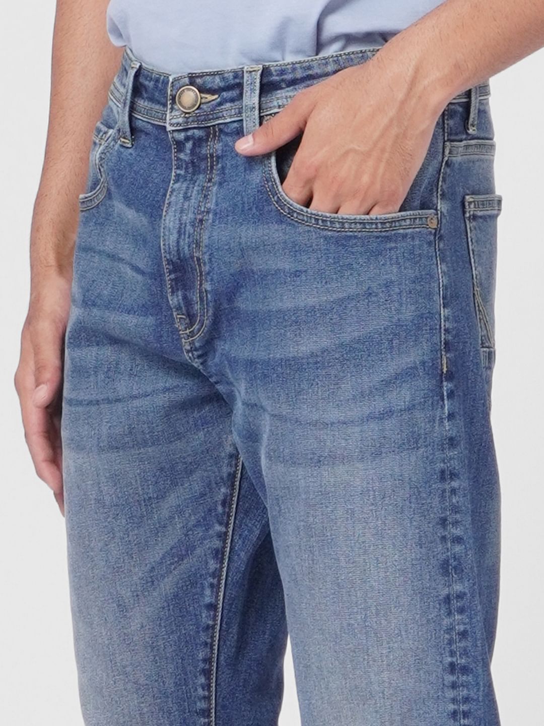 Blue High Rise Bootcut Jeans