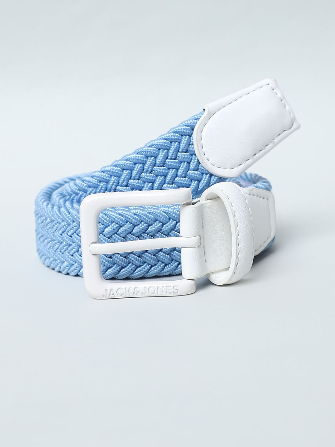 Boys Light Blue Braided Belt